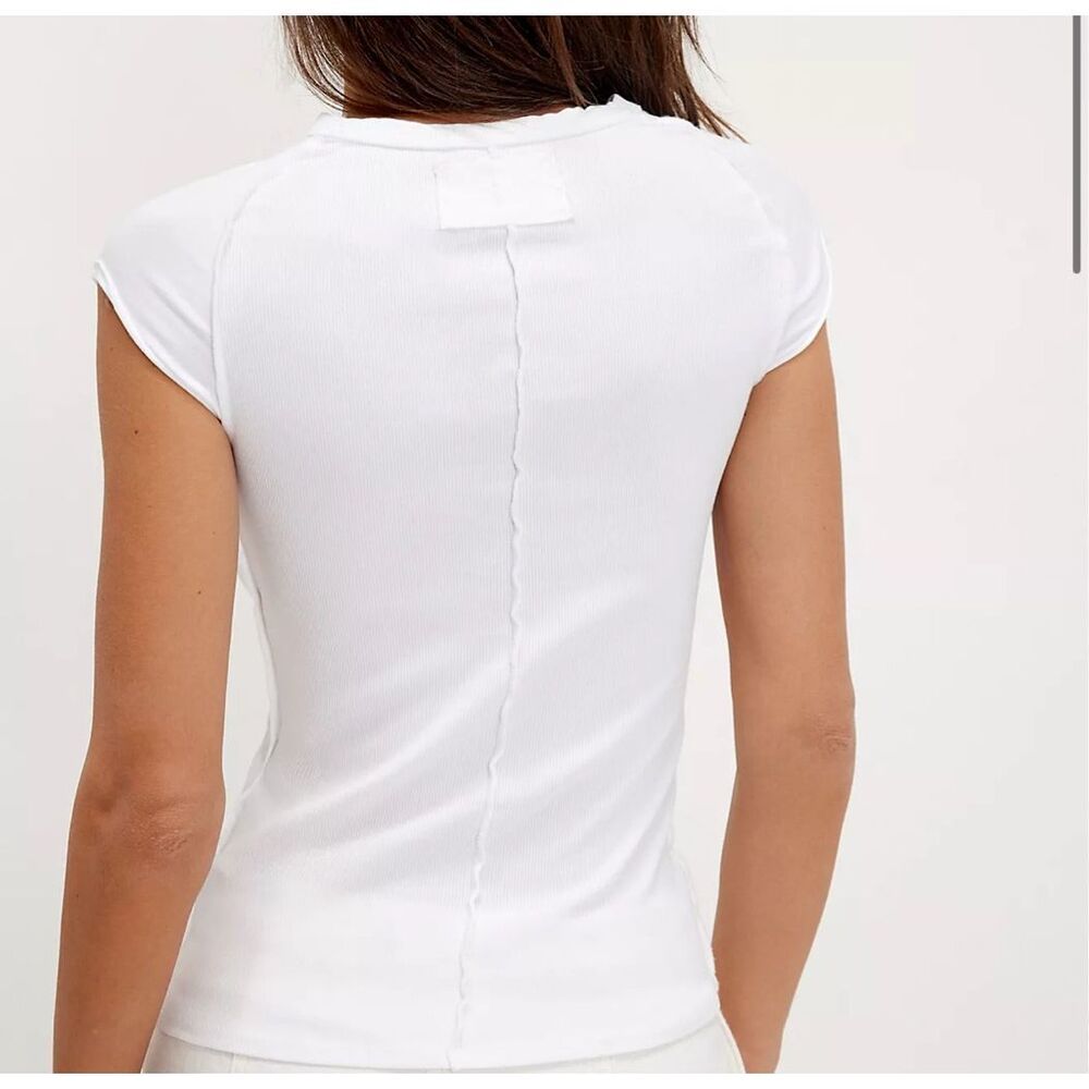 Free People X we the free Ever Had Tee White T-Shirt Womens medium NEW - Picture 2 of 7